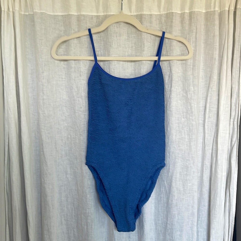 Hunza G bright blue swimsuit